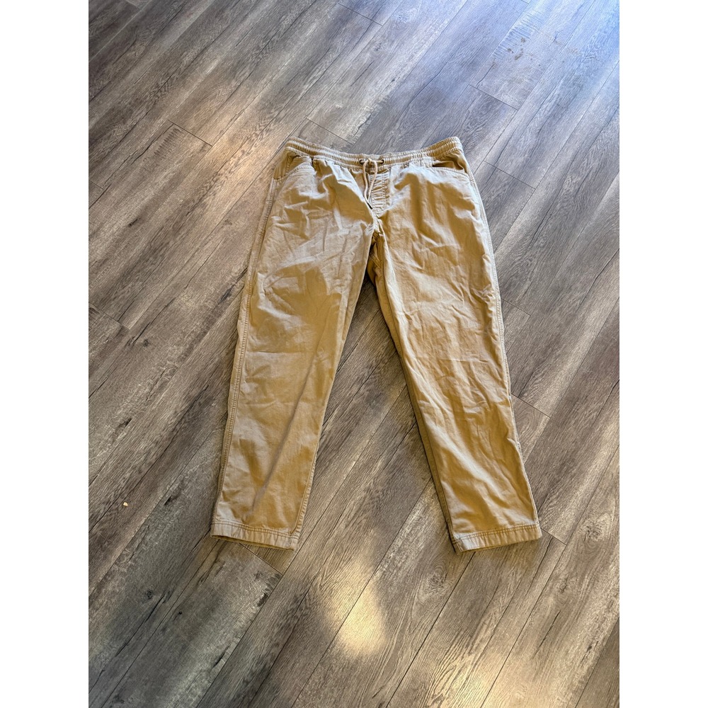 LL Bean Mens XXL 34 Khaki Fleece Lined Jogger Pants Standard Fit 518985 Tan
